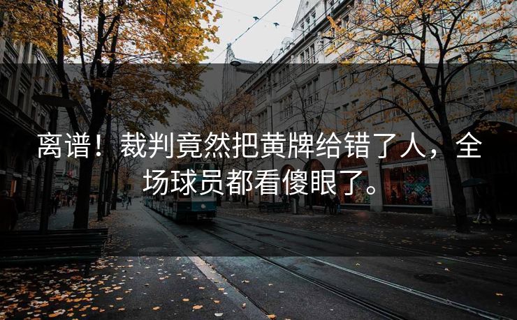 离谱！裁判竟然把黄牌给错了人，全场球员都看傻眼了。