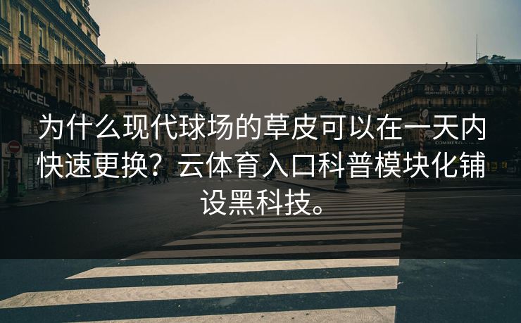 为什么现代球场的草皮可以在一天内快速更换？云体育入口科普模块化铺设黑科技。